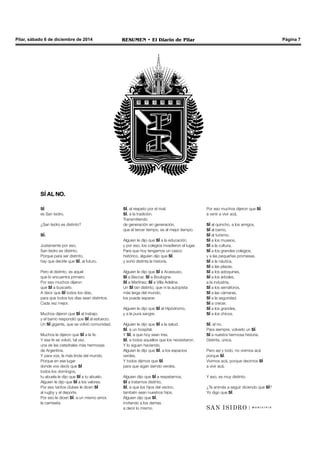 Pilar, sábado 6 de diciembre de 2014 RESUMEN • El Diario de Pilar Página 7 
 