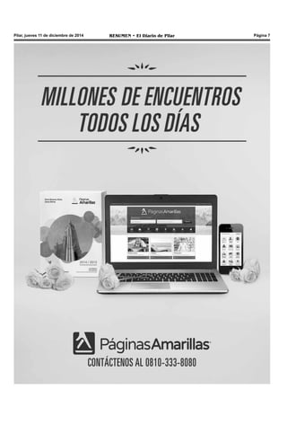 Pilar, jueves 11 de diciembre de 2014 RESUMEN • El Diario de Pilar Página 7 
 