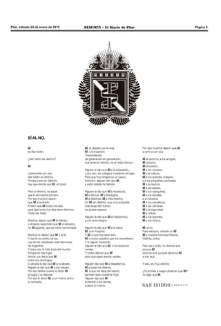 Pilar, sábado 24 de enero de 2015 RESUMEN • El Diario de Pilar Página 5
 