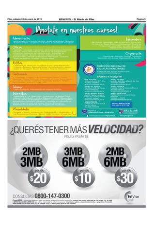 Pilar, sábado 24 de enero de 2015 RESUMEN • El Diario de Pilar Página 9
 