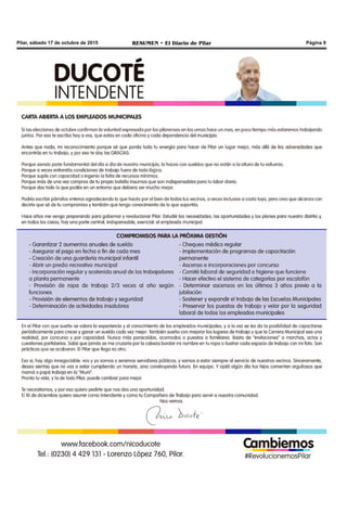 Pilar, sábado 17 de octubre de 2015 RESUMEN • El Diario de Pilar Página 9
 