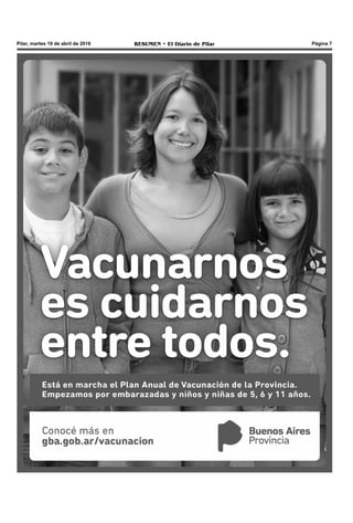 Pilar, martes 19 de abril de 2016 RESUMEN • El Diario de Pilar Página 7
 