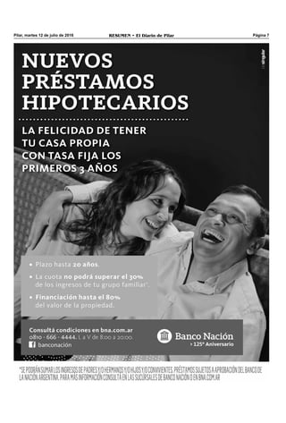 Pilar, martes 12 de julio de 2016 RESUMEN • El Diario de Pilar Página 7
 