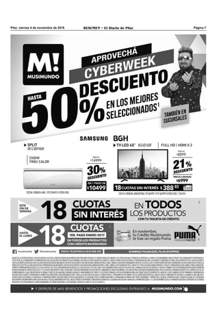 Pilar, viernes 4 de noviembre de 2016 RESUMEN • El Diario de Pilar Página 7
 