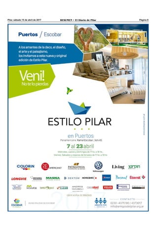 Pilar, sábado 15 de abril de 2017 RESUMEN • El Diario de Pilar Página 9
 