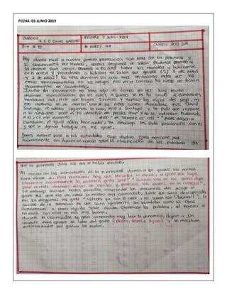 FECHA: 03 JUNIO 2019
 