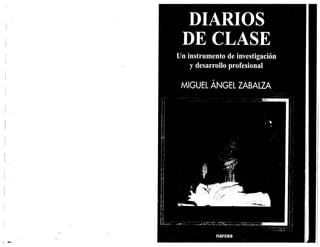 Diarios de clase. Miguel Zabalza