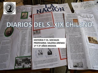 HISTORIA Y CS. SOCIALES
PROFESORA: VALERIA ARENAS
1º Y 2º AÑOS MEDIOS
 