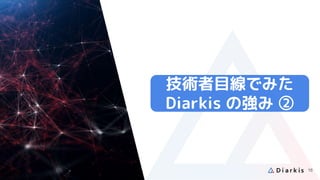 技術者目線でみた
Diarkis の強み ②
16
 