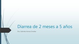 Diarrea de 2 meses a 5 años
Dra. Gabriela Arenas Ornelas
 