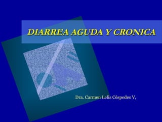 DIARREA AGUDA Y CRONICA

Dra. Carmen Lelis Céspedes V,

 