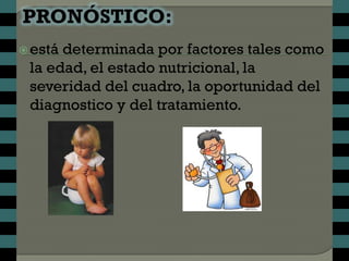  estádeterminada por factores tales como
 la edad, el estado nutricional, la
 severidad del cuadro, la oportunidad del
 diagnostico y del tratamiento.
 