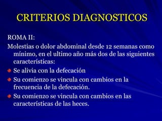 Dismotilidad intestinal: Síndrome de Intestino irritable, diarreas y ...