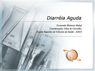 Diarréia Aguda Fernando Bisinoto Maluf Coordenação: Elisa de Carvalho Escola Superior de Ciências da Saúde - ESCS 
