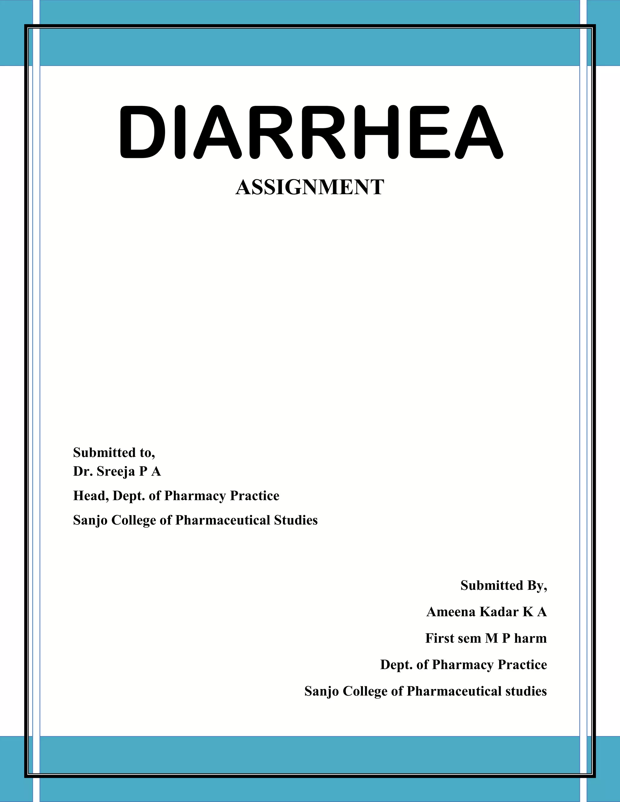 Diarrhea Pdf Diarrhea Pdf