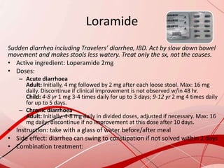 Loramide Diarrhoea & Constipation | PPTX