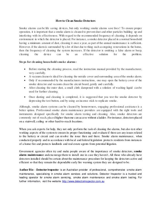 How to Clean Smoke Detectors