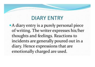 Diary entry