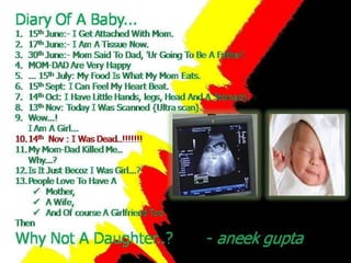 Diary of a baby           By Aneek Gupta