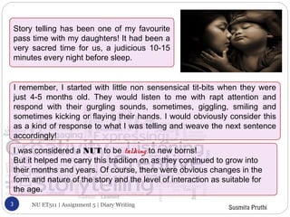 Diary Writing on Role of Story Telling in Learning | PPT