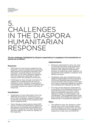 Diaspora organizations and their humanitarian response in tunisia