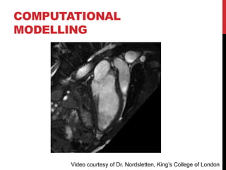 COMPUTATIONAL
MODELLING
Video courtesy of Dr. Nordsletten, King’s College of London
 