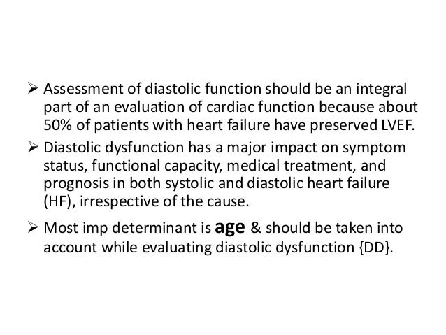 What is the treatment and prognosis for diastolic dysfunction?