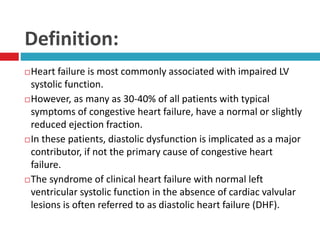 Dr Vivek Baliga - Diastolic heart failure - A complete overview | PPTX