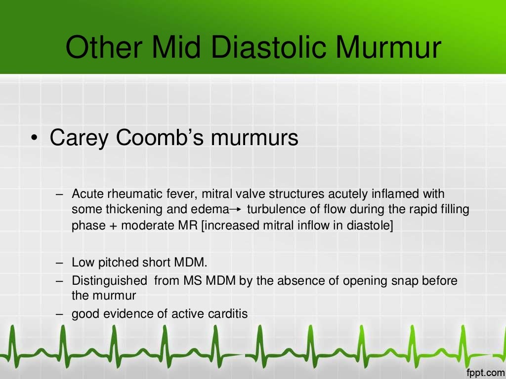 Diastolic murmurs