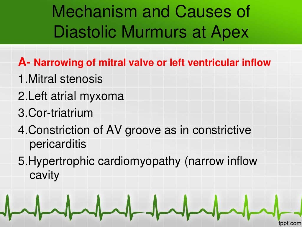 Diastolic murmurs