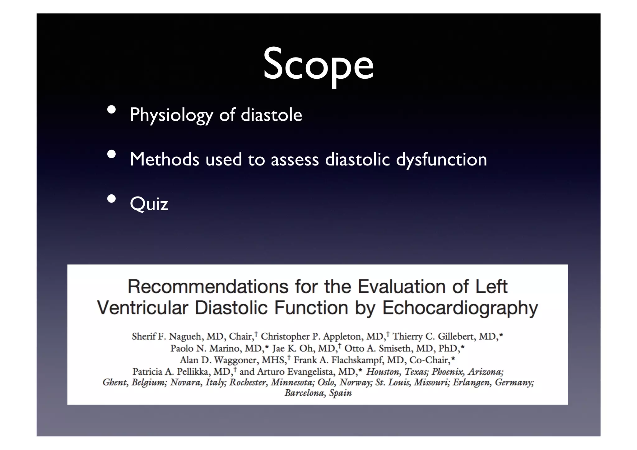 Echocardiographic Evaluation of LV Diastolic Function | PDF