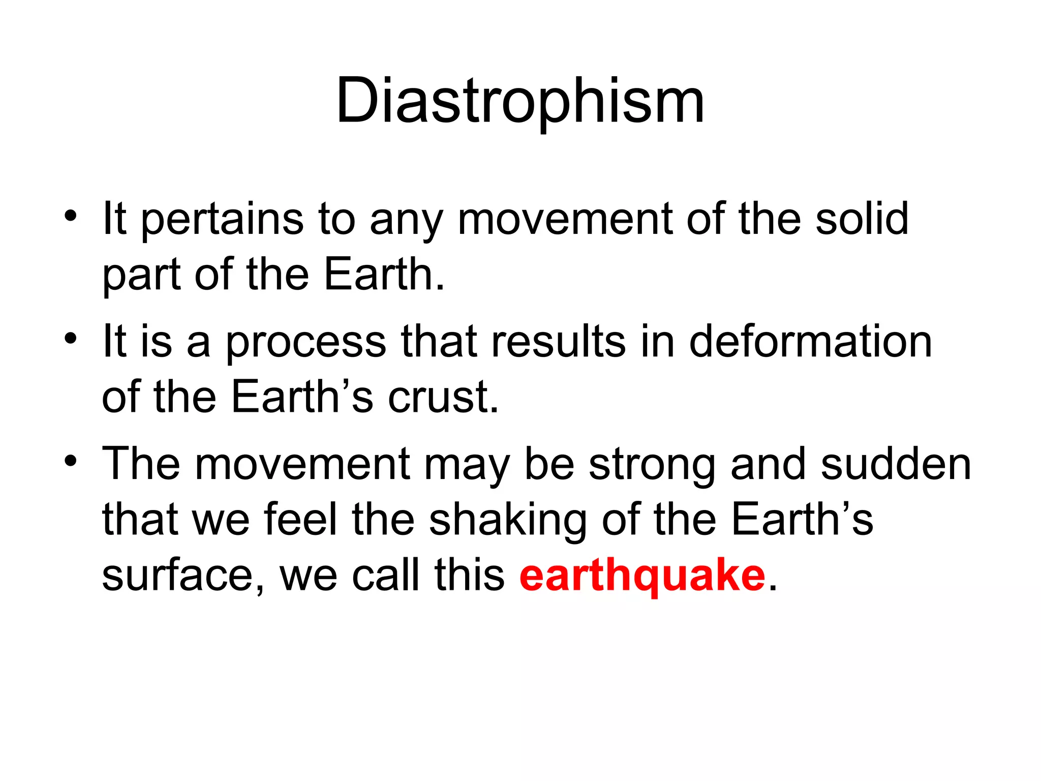 Diastrophism | PPT