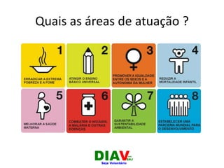 Quais as áreas de atuação ?
 