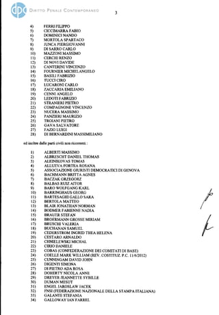 Diaz: la sentenza di Cassazione (prima parte)