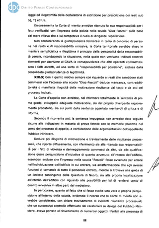 Diaz, la sentenza di Cassazione (seconda parte)