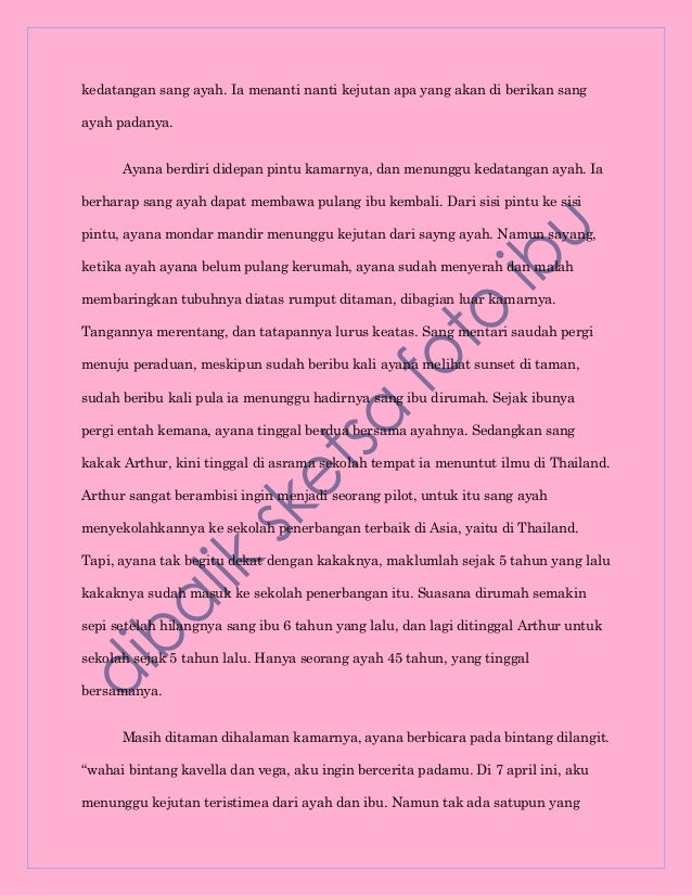 Dibalik Sketsa Foto Ibu