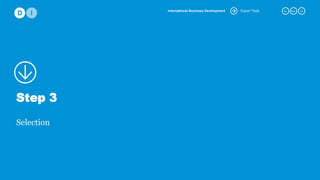 xx. xxx. xxExport ToolsInternational Business Development
Step 3
Selection
 