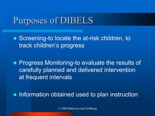 OverviewofDIBELSreadingassessmentval.ppt