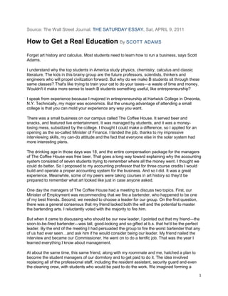 real education essay