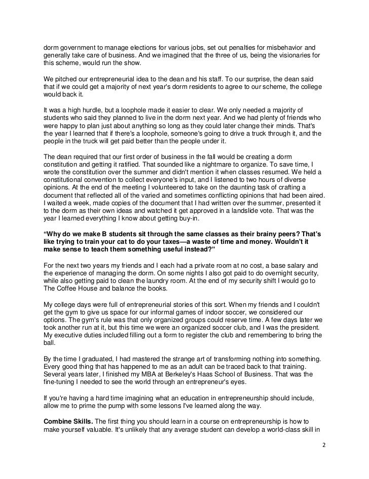 Dibert Essay On Wall Street Journal