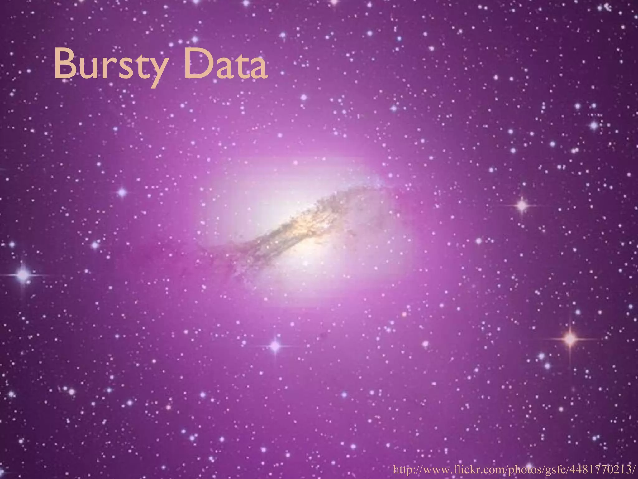 Bursty Data http://www.flickr.com/photos/gsfc/4481770213/ 