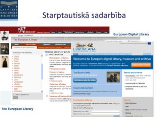 Starptautiskā sadarbība European Digital Library The European Library 