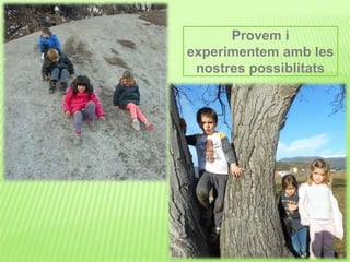 Provem i
experimentem amb les
nostres possiblitats
 