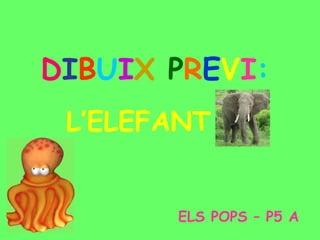 D I B U I X   P R E V I : L’ELEFANT ELS POPS – P5 A 