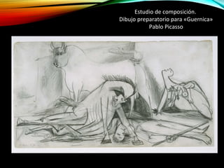 Estudio de composición.
Dibujo preparatorio para «Guernica»
Pablo Picasso
 