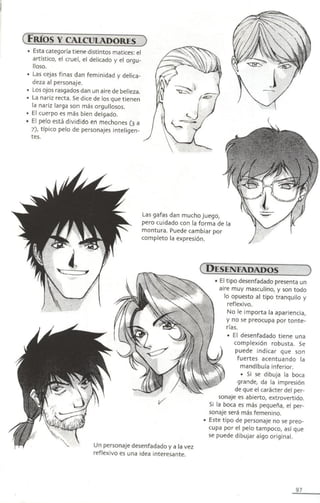 Dibujo técnicas - cómo dibujar manga - libro 1 - personajes - 110 pag