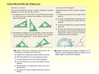 CONSTRUCCIÓN DE ÁNGULOS.
 