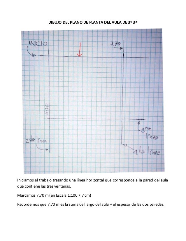 Dibujo Del Plano De Planta Del Aula De 3º 3ª