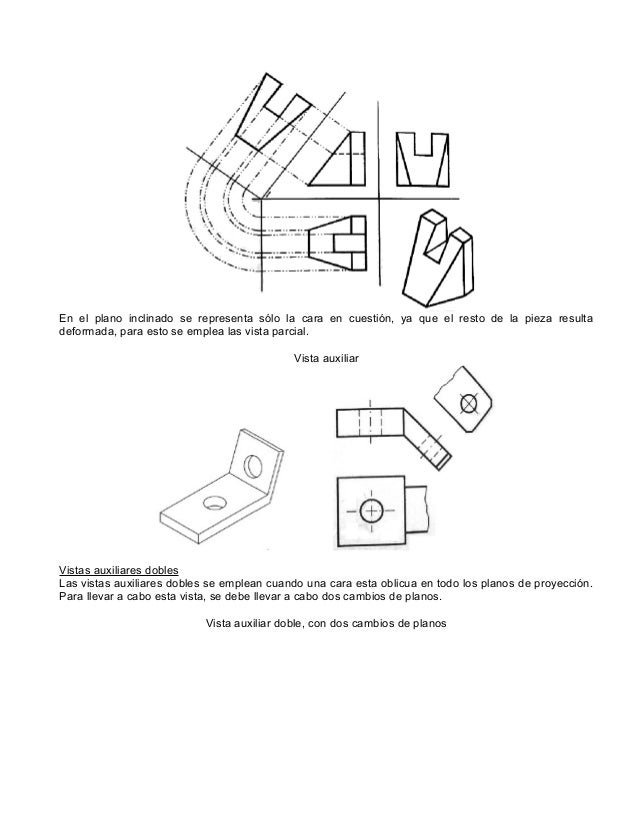 vista auxiliar secundaria dibujo tecnico electronico