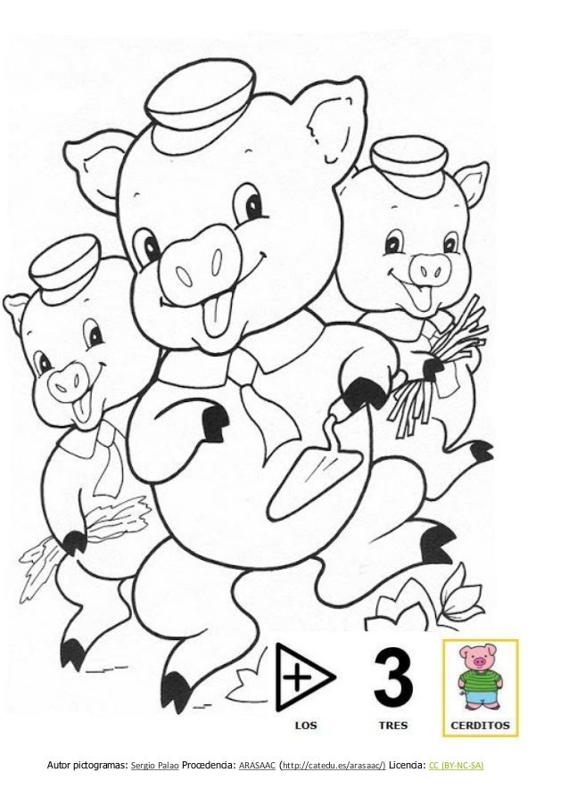 Dibujos 3 Cerditos Con Pictos Para Colorear Dibujos 3 Cerditos Con Pictos Para Colorear